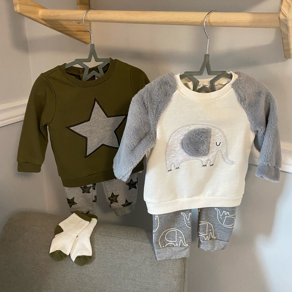 NEVER WORN BABY SWEATSUITS
